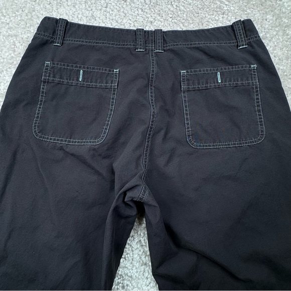 Boden Cotton Pants with Floral Flower Rolled Cuffs. Contrast Stitch. 14R - Picture 12 of 16